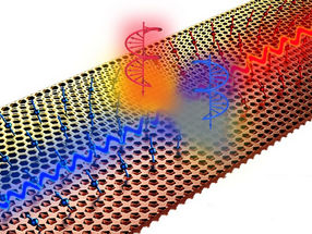 Unidirektionale Anregung von Metamaterial-Grenzflächenwellenleitern; die Chiralität der Quelle entscheidet über die Richtung des Energieflusses entlang der Kante.