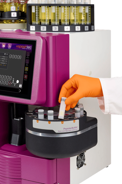 Carosello automatizzato di resine su Peptide-Builder