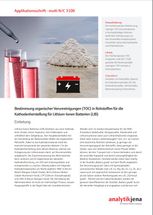 Bestimmung organischer Verunreinigungen (TOC) in Rohstoffen für die Kathodenherstellung
